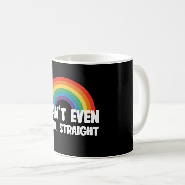 Caneca De Café Eu nem consigo pensar Hetero engraçado (Frente Esquerda)