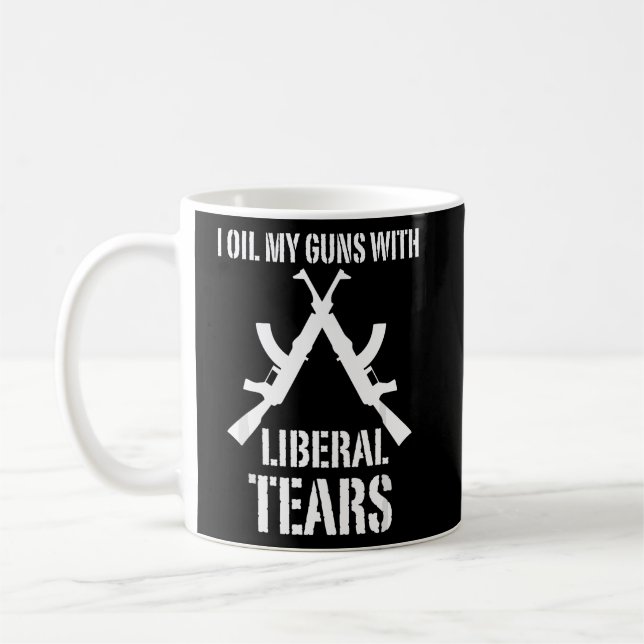 Caneca De Café Eu Oculto Minhas Armas Com Lágrimas Liberais Engra (Esquerda)