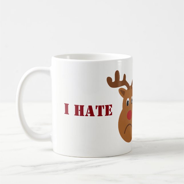 Caneca De Café Eu Odeio Reinador De Natal (Esquerda)