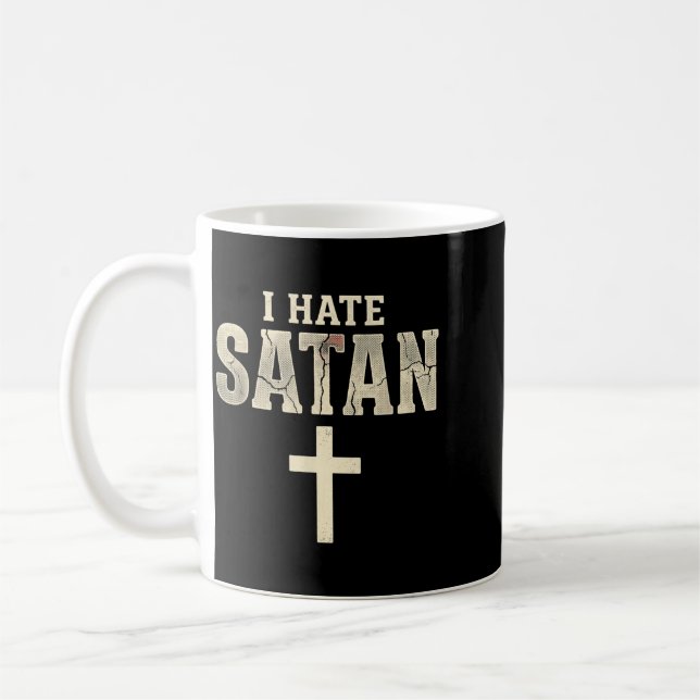 Caneca De Café Eu Odeio Satanás (Esquerda)