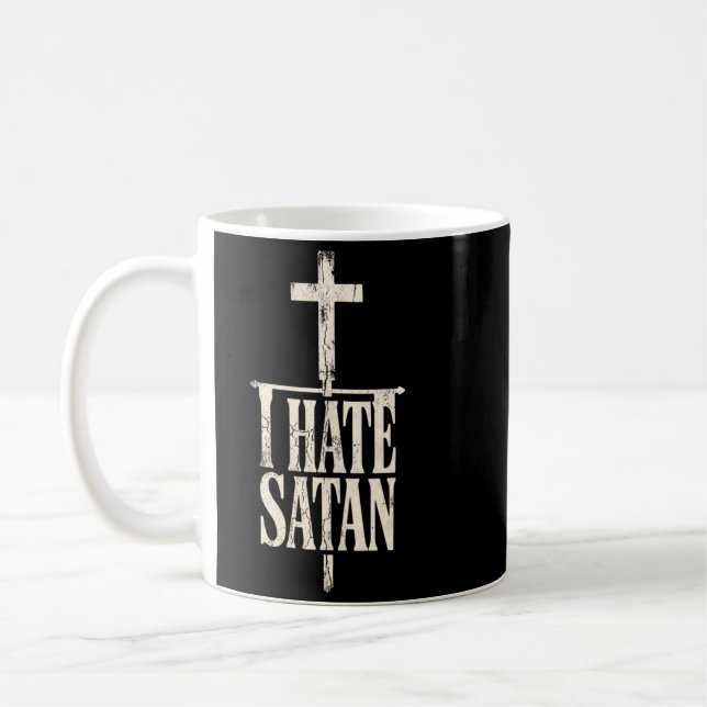 Caneca De Café Eu Odeio Satanás (Esquerda)