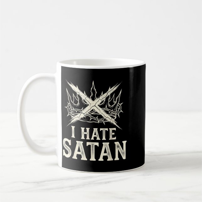 Caneca De Café Eu Odeio Satanás (Esquerda)
