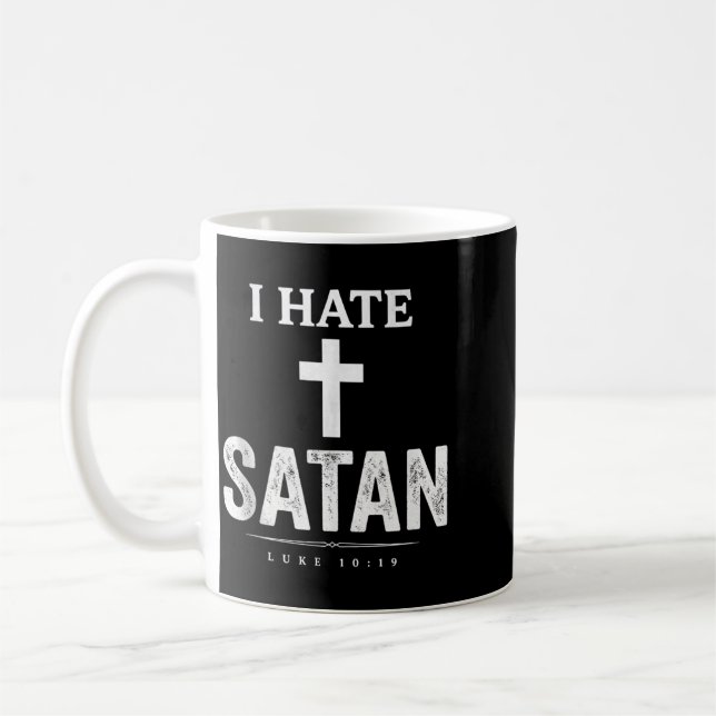 Caneca De Café Eu Odeio Satanás (Esquerda)