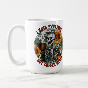 Caneca De Café Eu Odeio Todo Mundo, Mas Café Ajuda.