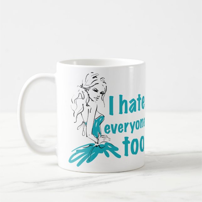 Caneca De Café Eu odeio todo mundo também (Esquerda)