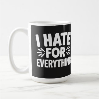 Caneca De Café Eu odeio tudo