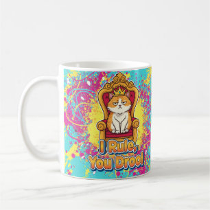 Caneca De Café Eu Ordeno Que Você Grite Design De Gato Engraçado