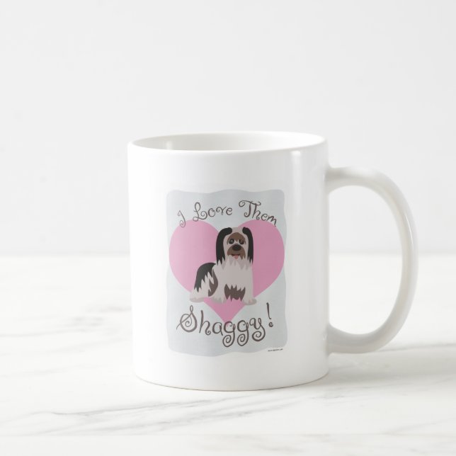 Caneca De Café Eu Os Amo Cachorros Envergonhados (Direita)