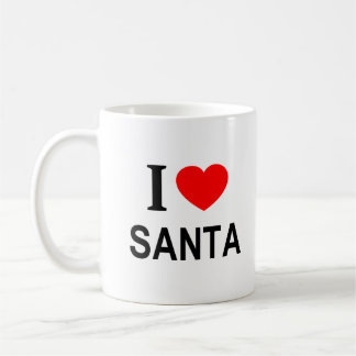 Caneca De Café Eu ❤️ PAPAI NOEL Eu AMO PAPAI NOEL Eu ADORO PAPAI