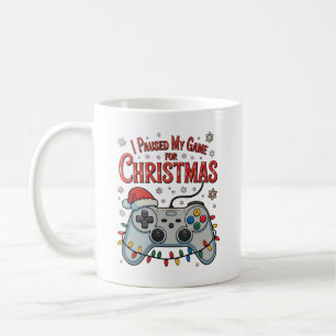 Caneca De Café Eu Pausei Meu Jogo Para O Natal Jogador De Jogos N