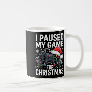Caneca De Café Eu Pausou Meu Jogo Para O Natal Vídeo Gamer Natal