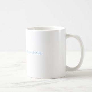 Caneca De Café Eu penso minhas bebidas do anjo-da-guarda