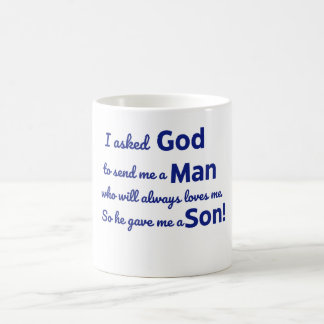Caneca De Café Eu perguntei a Deus, então ele me deu um filho de