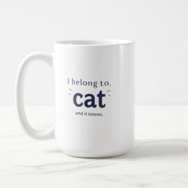 Caneca De Café Eu Pertenço ao Gato