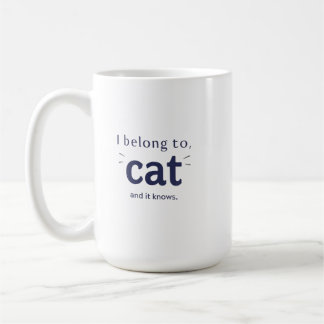 Caneca De Café Eu Pertenço ao Gato