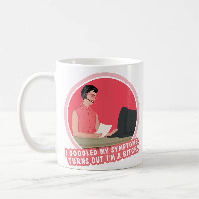 Caneca De Café Eu pesquisei no Google os meus sintomas, afinal... (Esquerda)