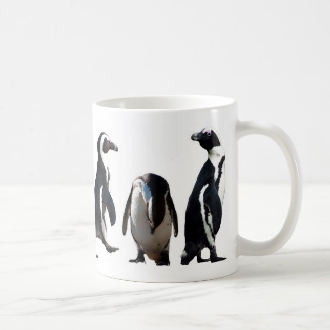 Caneca De Café Eu pinguins (do coração) agrido (Direita)