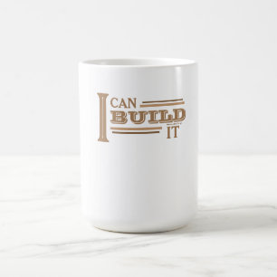 Caneca de Café Eu Posso Construir (Branco)