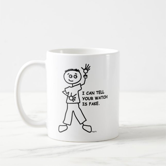 Caneca De Café Eu posso dizer seu relógio sou falsificação. (Esquerda)
