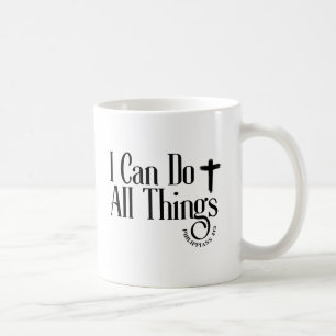 Caneca De Café Eu Posso Fazer Todas As Coisas, Philippians 4:13