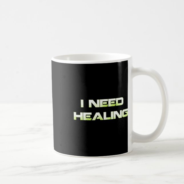 Caneca De Café Eu Preciso de Cura Camisa de Jogo de Vídeo Engraça (Direita)