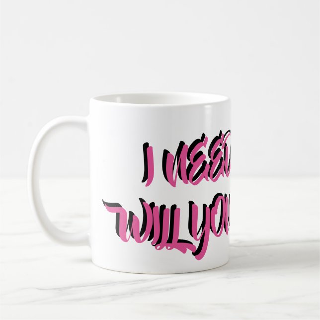 CANECA DE CAFÉ EU PRECISO DE DINHEIRO VOCÊ ME AJUDARÁ? (Esquerda)