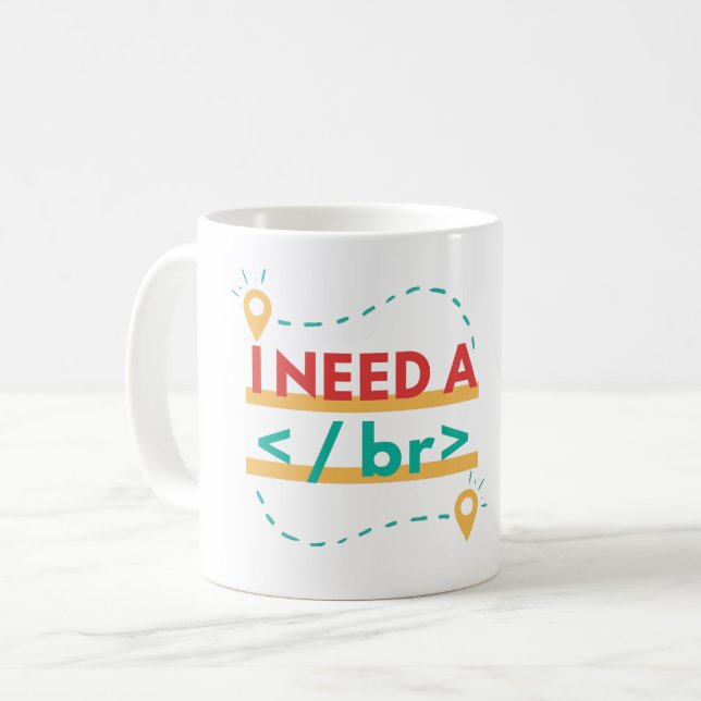 CANECA DE CAFÉ EU PRECISO DE UM BBR — BREAK-PROGRAMMING PUN (Frente Esquerda)