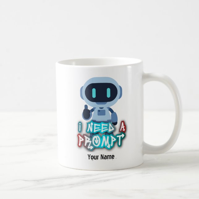 Caneca De Café Eu preciso de um Prompt - INAPMT01 (Direita)