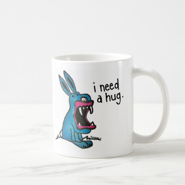 Caneca De Café Eu preciso um abraço (Direita)