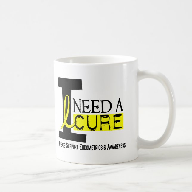 Caneca De Café Eu preciso uma endometriose da cura 1 (Direita)