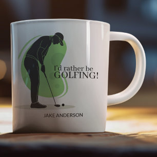 Caneca De Café "Eu preferencialmente a GOLFING!"