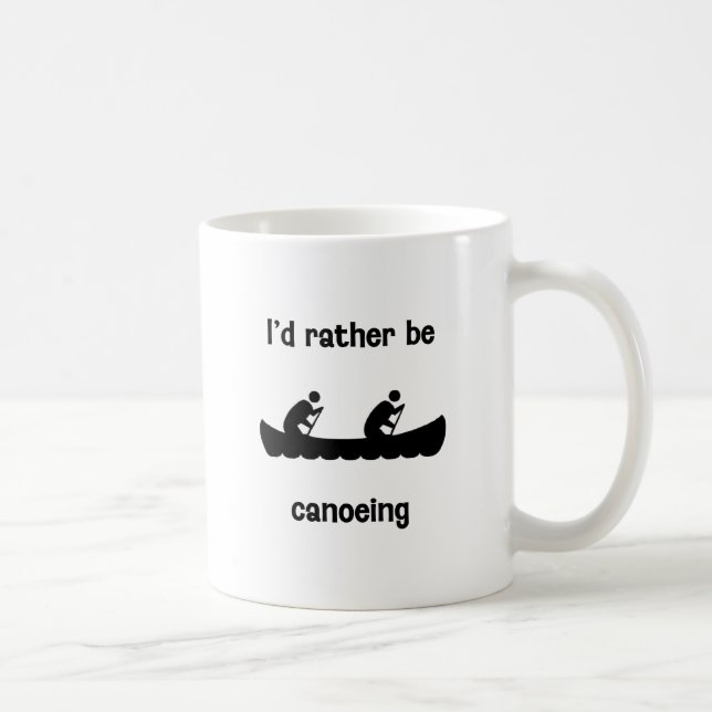 Caneca De Café Eu preferencialmente canoeing (Direita)