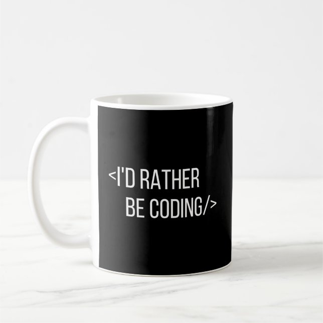 Caneca De Café Eu Preferencialmente Codificar Geek De Computador (Esquerda)