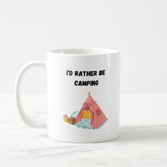 Caneca De Café Eu Preferencialmente De Acampar. (Esquerda)