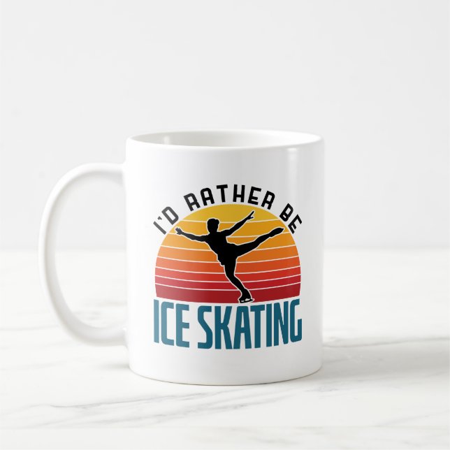 Caneca De Café Eu Preferencialmente De Ice Skating Figure Skater (Esquerda)