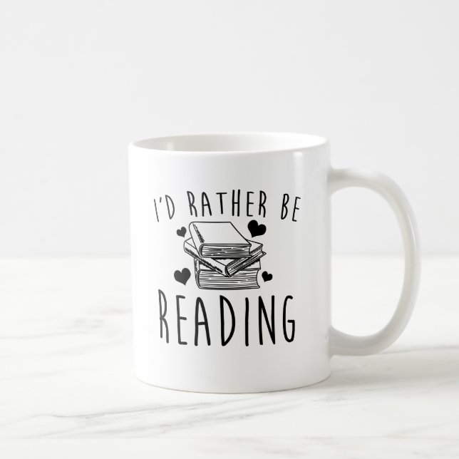 Caneca De Café Eu preferencialmente estaria lendo (Direita)