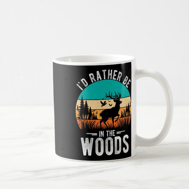 Caneca De Café Eu Preferencialmente Estaria Na Floresta Caçando L (Direita)