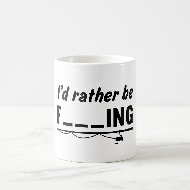 Caneca De Café Eu preferencialmente estaria pescando preencho os (Centro)