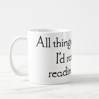 Caneca De Café "Eu Preferencialmente Lendo Histórias em quadrinho
