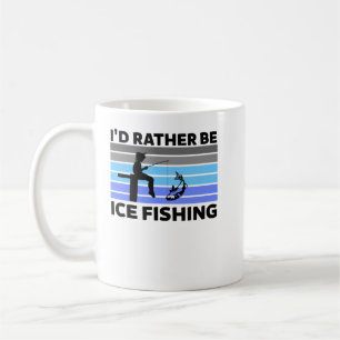 Caneca De Café Eu preferencialmente ser o Retro de Pesca de Gelo,