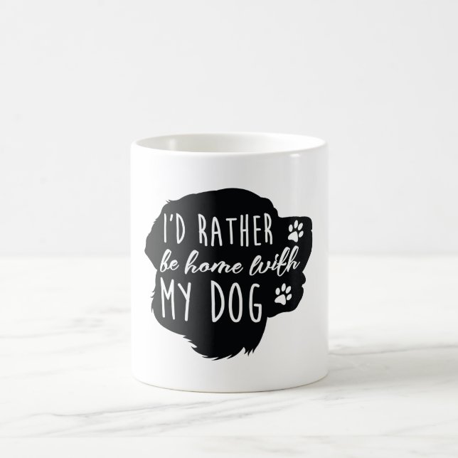 Caneca De Café Eu preferencialmente seria Home com meu cão (Centro)