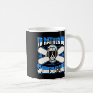 Caneca De Café Eu Preferencialmente Snowboard Skull Snowboard Slo