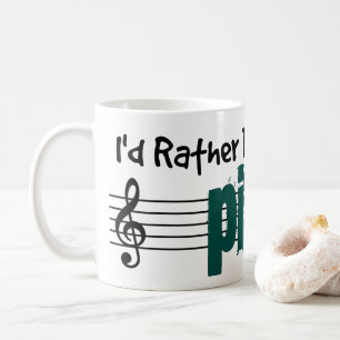 Caneca De Café Eu Preferencialmente Tocando Meu Piano