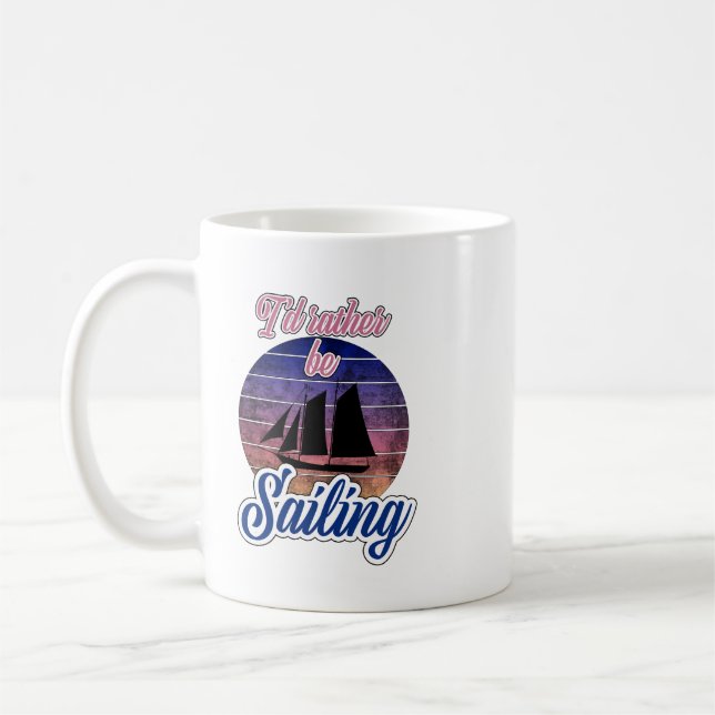 Caneca De Café Eu Preferencialmente Velejando (Esquerda)