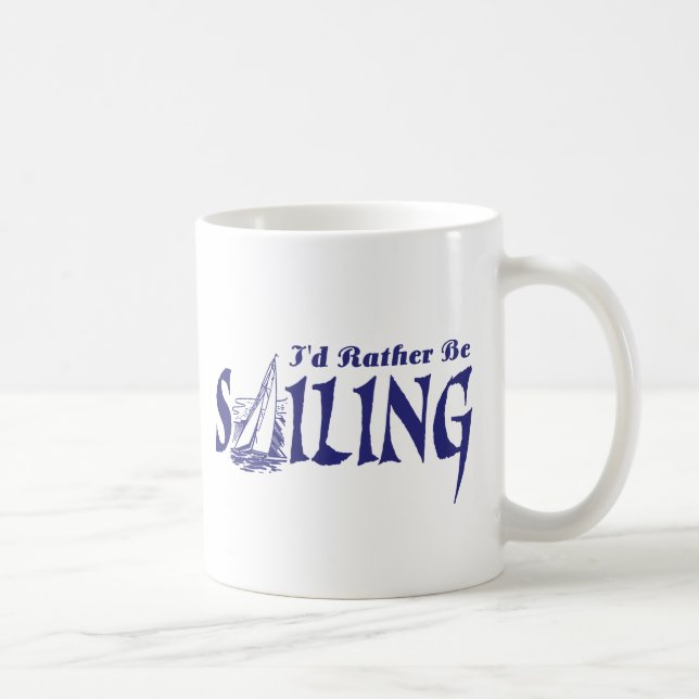 Caneca De Café Eu Preferencialmente Velejando (Direita)