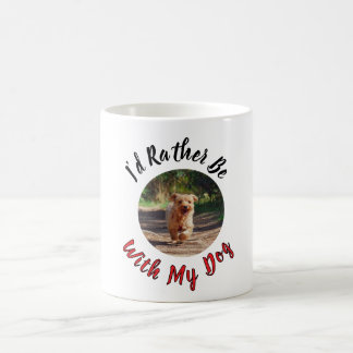 Caneca De Café Eu Preferiria Estar Com Meu Cachorro – Amante de A