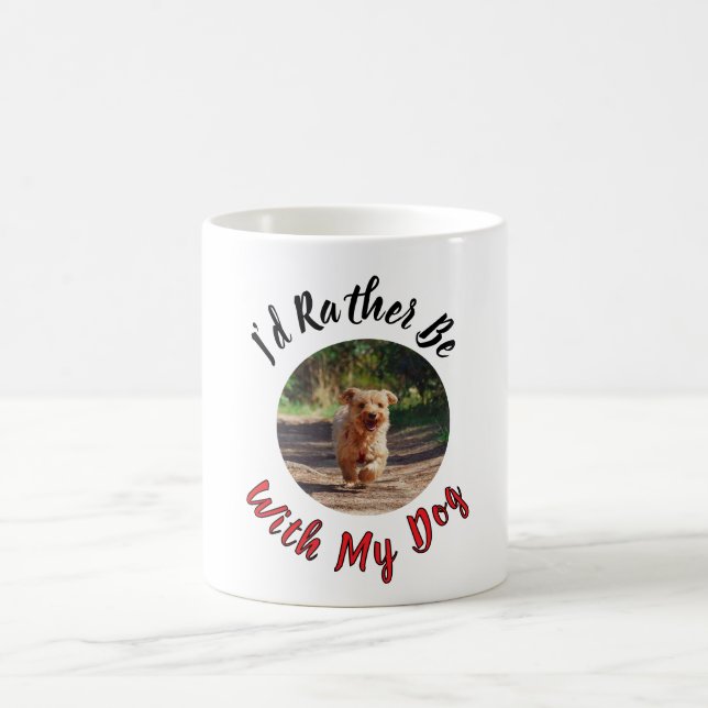 Caneca De Café Eu Preferiria Estar Com Meu Cachorro – Amante de A (Centro)