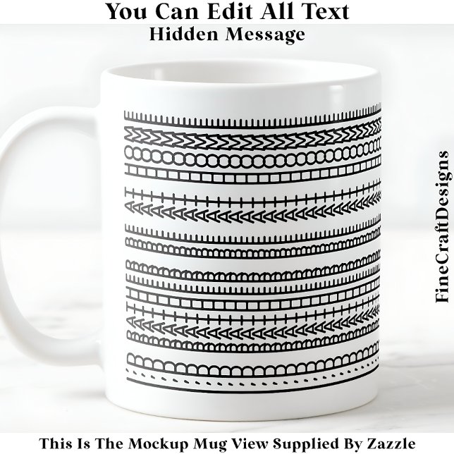 Caneca De Café Eu Preferiria Estar Em Casa Mensagem Oculta 084 Di (Criador carregado)