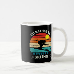 Caneca De Café Eu Preferiria Estar Esquiando, Esqui Inverno Espor