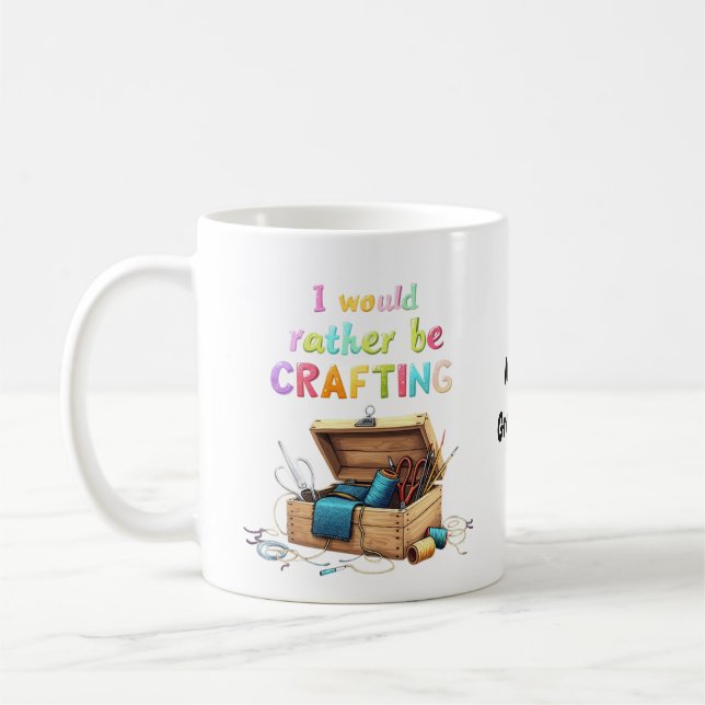 Caneca De Café Eu Preferiria Estar Fazendo Trabalhos Manuais Dive (Esquerda)